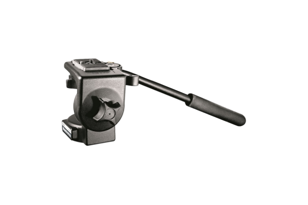 A black pole with a mounting mechanism on its top for cameras, and padding on the bottom for holding in hand.